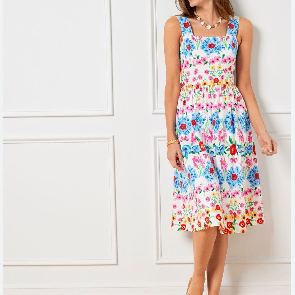 NWT-Maggy London fit and flare floral dress sz 8
